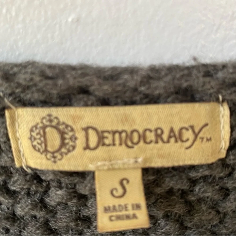Democracy Faux Fur Animal Print Tunic Length Vest Small EUC